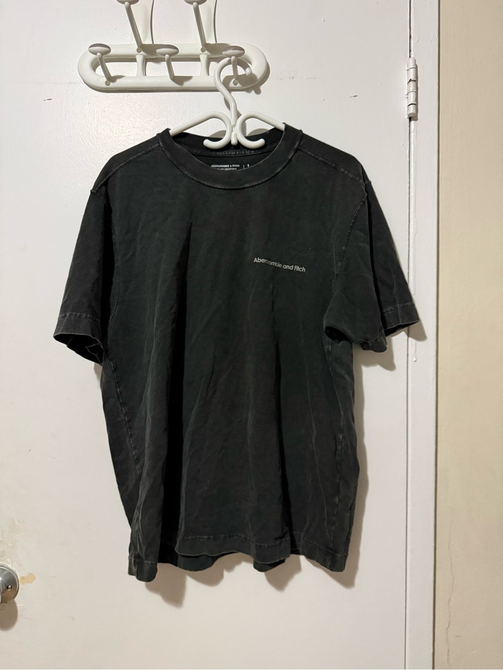 Abercrombie & Fitch Black Short-Sleeve Crew Logo Tee